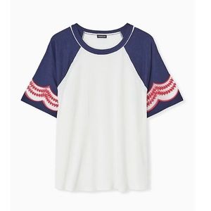 Torrid slub knit baseball tee